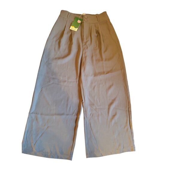 NWT Halara Womens Wide Leg High-Waist Pleated Trousers S Gray - Picture 1 of 9